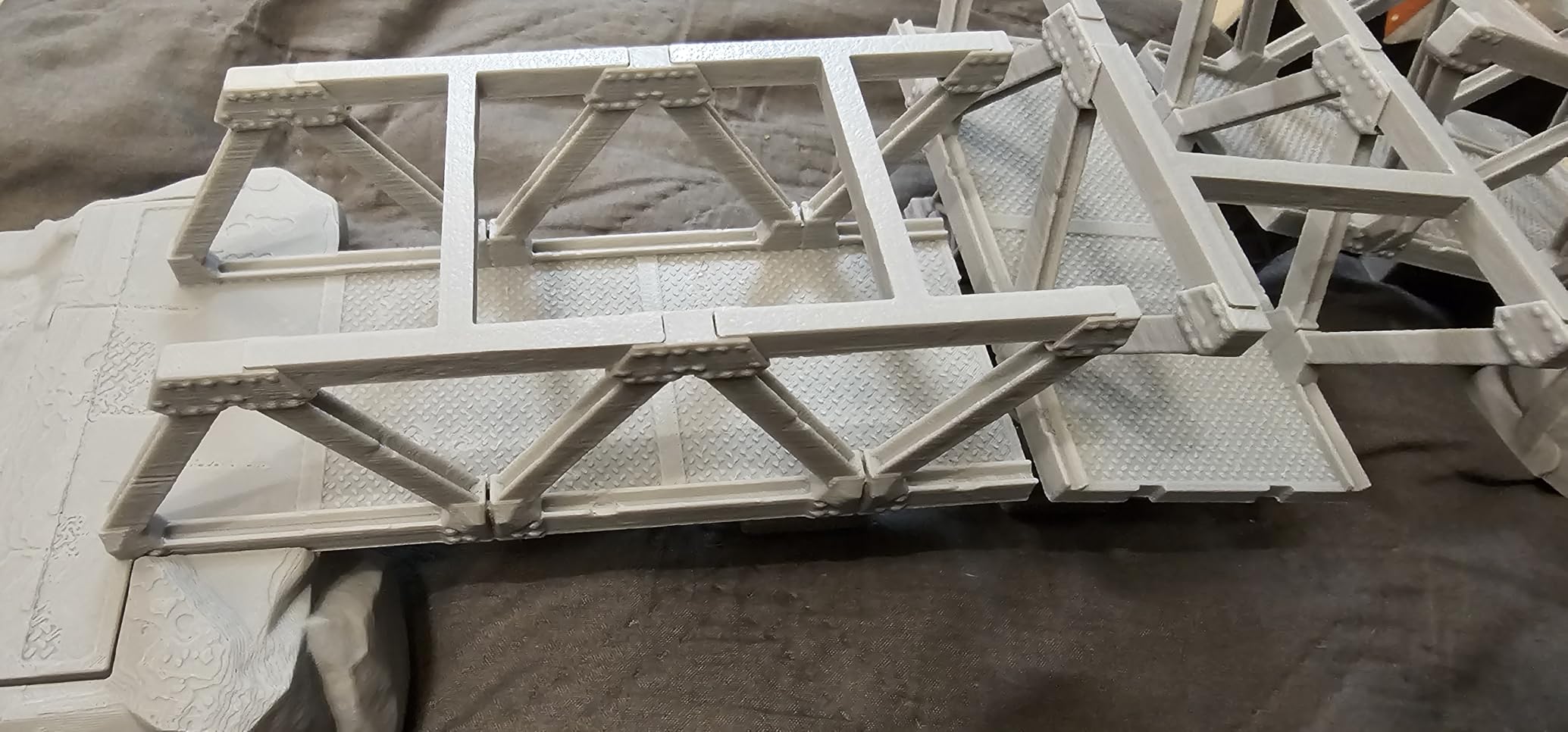 28mm Scale Unpainted RPG Terrain Set for Trench Crusade (AF1120B) | Broken Crossing Map Props for Dungeon Masters - Battle Damaged Industrial Scenery for Wargame - Bridges Ruin customer photo 2