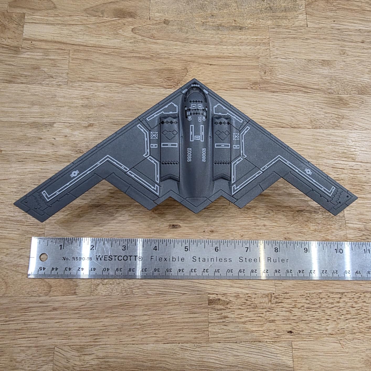 1/200 B-2 Stealth Bomber Model Kit | Military replica with movable landing gear, collectible desktop gift for aviation hobbyists and history enthusiasts customer photo 1