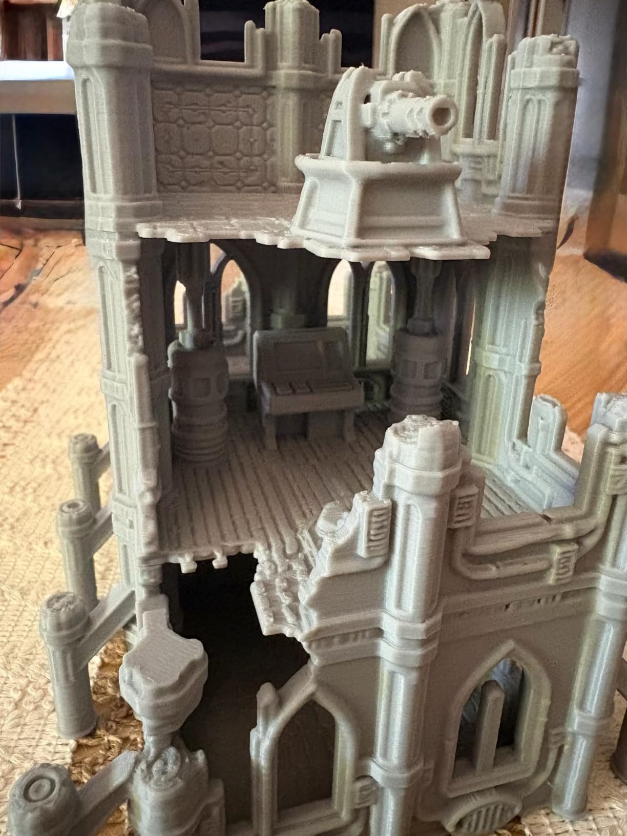 DND Terrain for Trench Crusade - 28mm Ruined Cathedral Building AF1166 | Unpainted Multilevel Gothic Ruins Tabletop Scenery for Dungeons and Dragons, Wargame Map Props customer photo 2