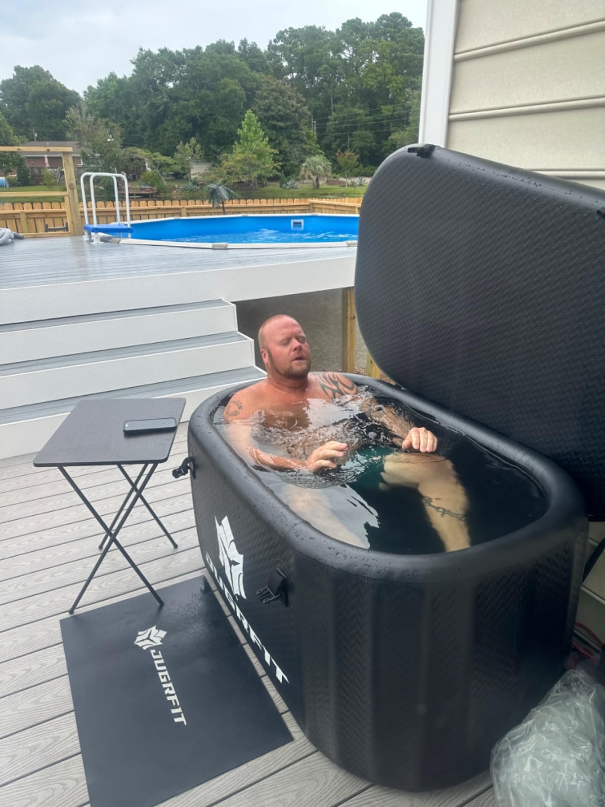 90-Gallon Luxury Pro-Grade Cold Plunge Tub with 1050W Water Chiller - Ice-Free At-Home Recovery, Built-in Filtration, Weatherproof & Durable customer photo 1