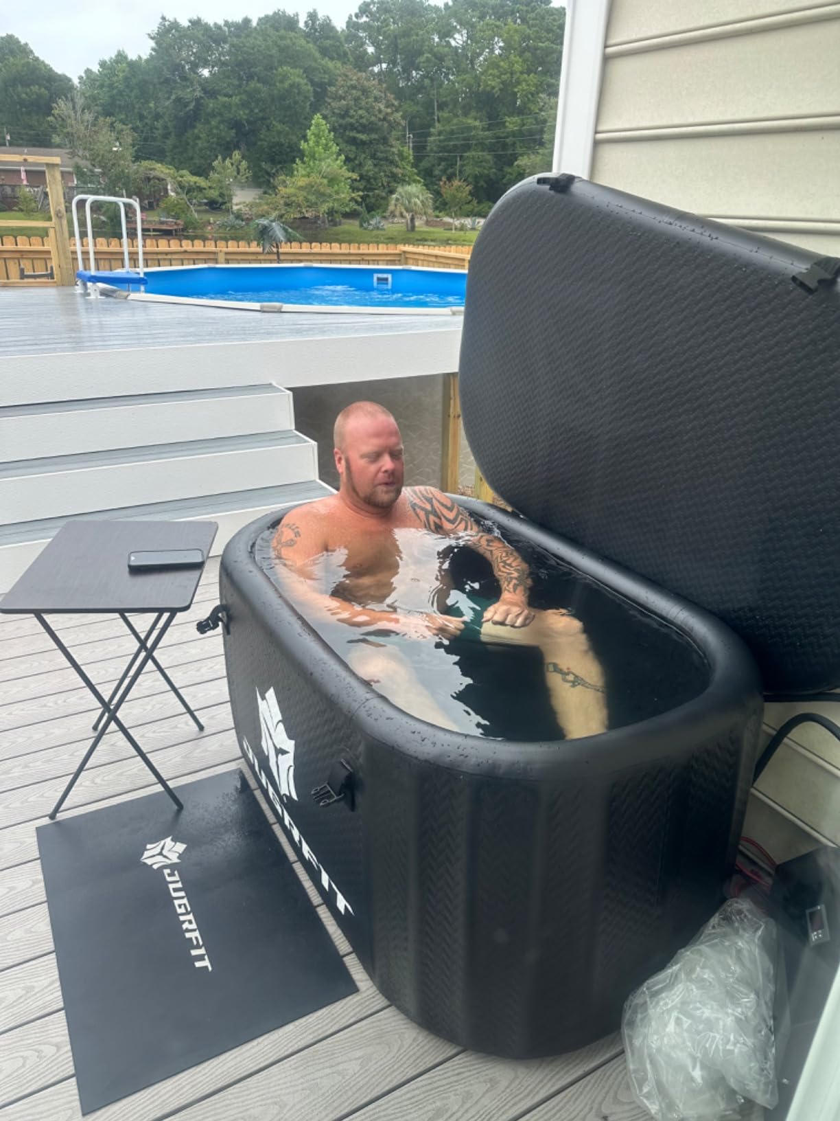 90-Gallon Luxury Pro-Grade Cold Plunge Tub with 1050W Water Chiller - Ice-Free At-Home Recovery, Built-in Filtration, Weatherproof & Durable customer photo 2