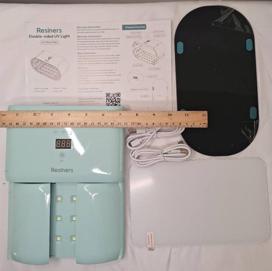 Resiners UV Light for Resin, Fast Even Curing Lamp with 360 Degree UV Coverage | 48 LEDs Magnetic 2-in-1 Split Design, 1/3/5/10min Timer, AirWave Max customer photo 1