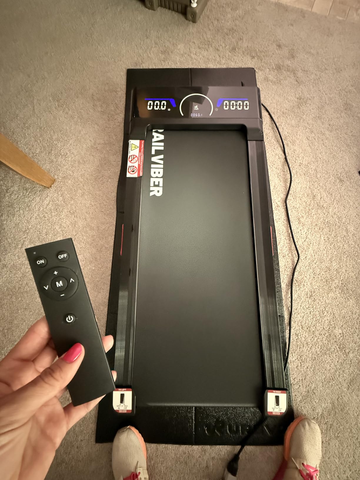 TRAILVIBER Walking Pad Treadmill 12% Auto Incline, Under Desk Treadmill customer photo 1