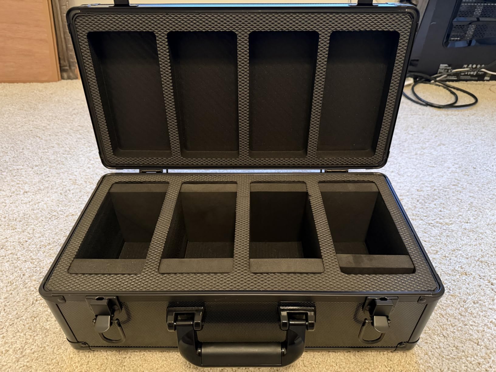 4-Row Graded Card Storage Box with Acrylic Window for PSA and BGS Display | Durable graded card case with 8 foam inserts for PSA and BGS display, fits GMA, HGA, NGS, SGC, CSG, and up to 640 top loaders customer photo 2