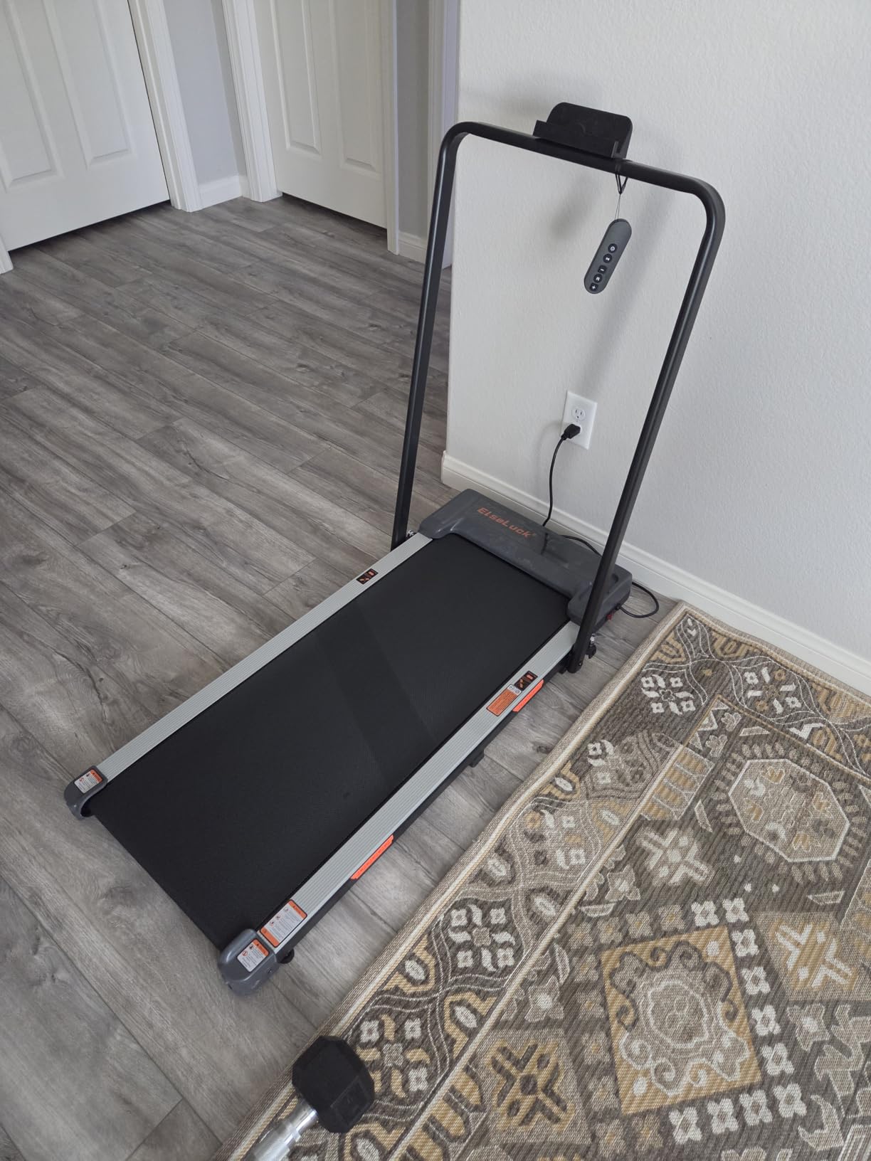 Walking Pad Treadmill for Home, Walking Pad with Incline and Handle Bar | Sturdy Foldable Handles Under Desk Walking Pad for office with Remote, Quiet Portable Treadmill for Calorie burning at home customer photo 2