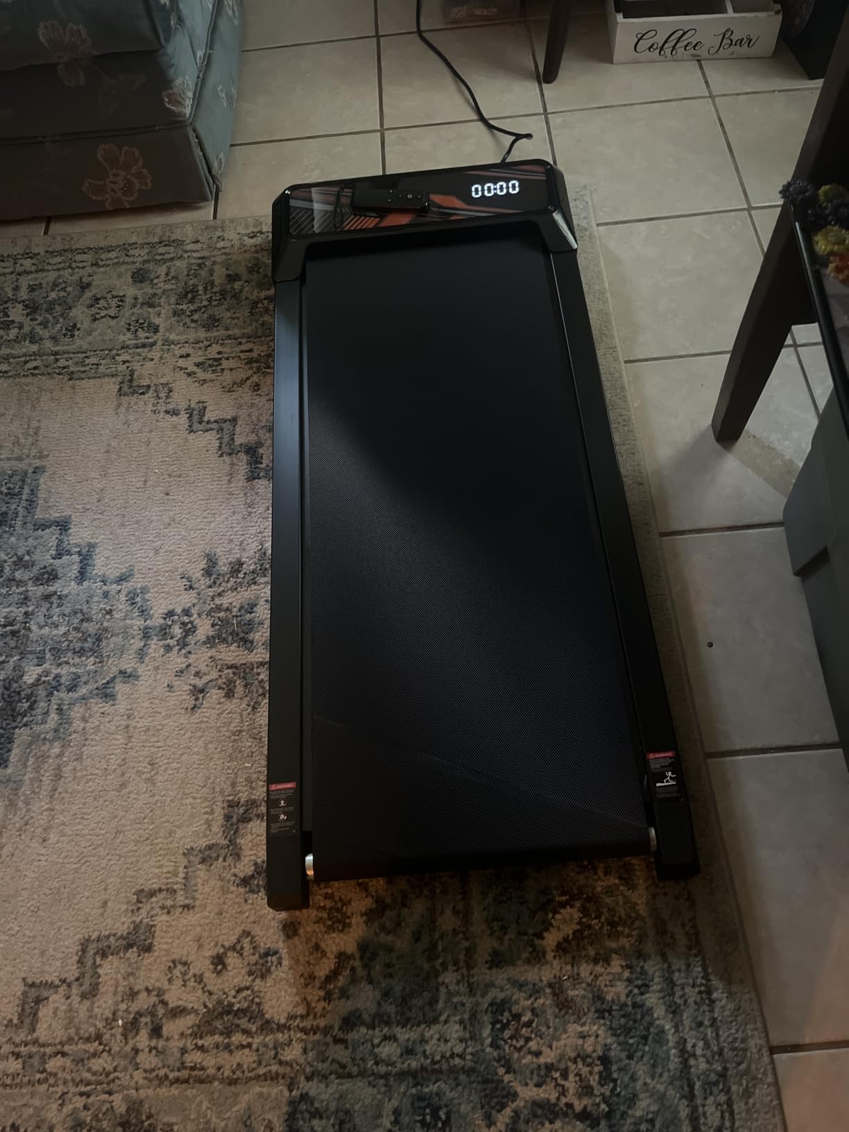 RJOP 2.5HP Walking Mat with Incline Pad, Under Desk Treadmill for Home Gym | Walking Running Pad with Remote, 3 in 1 Low Noise Small Mini Portable Treadmill with LED Screen, 270lbs Capacity customer photo 1
