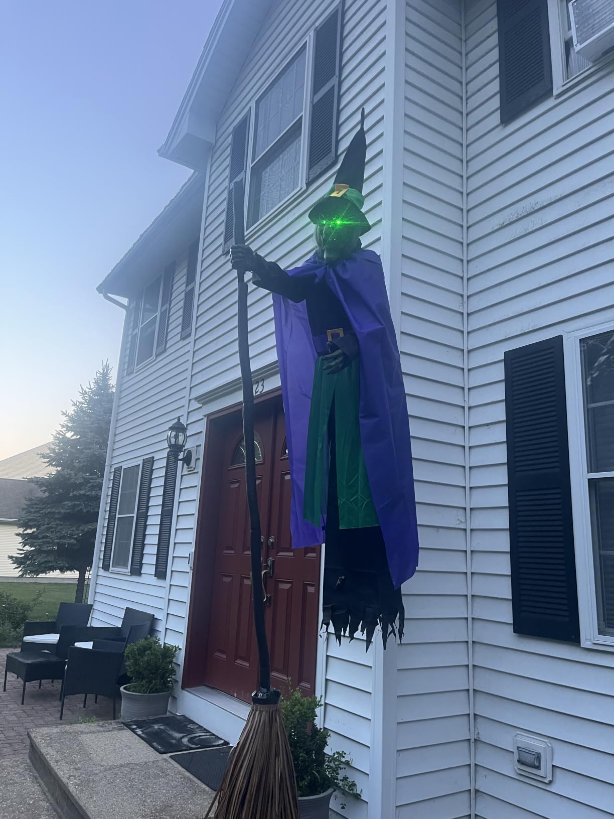 Halloween Decorations Outdoor - 12 Ft Animated Hovering Witch Animatronics with Sound & Touch Activated Sensor customer photo 1