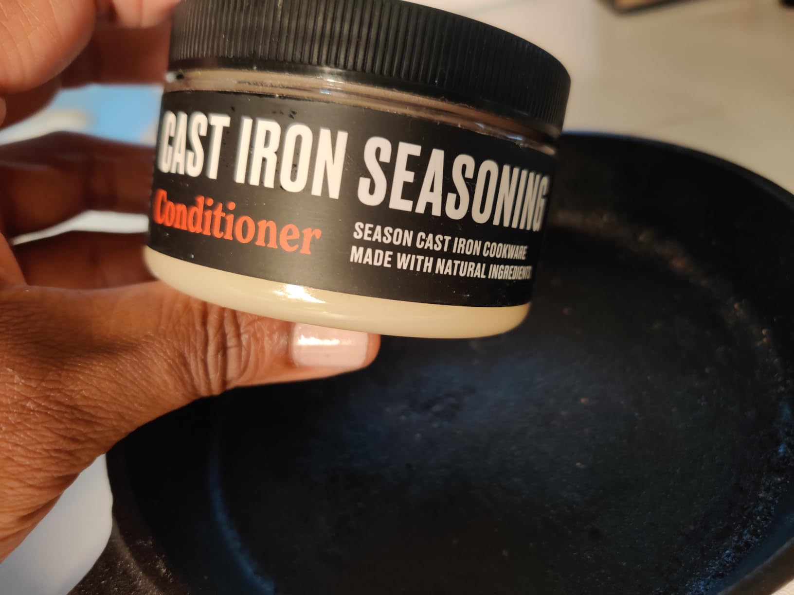 Walrus Oil - Cast Iron Seasoning, Protect and Season Cast Iron Cookware, Prevents Rust, Works on Griddles, Pans, Pots, ands Skillets, Fortified with All Natural Beeswax, 100% Food Contact Safe, 4 oz customer photo 2