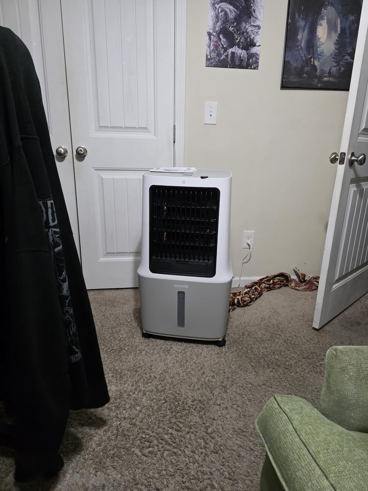 SereneLife Portable Swamp Cooler with 12000 CFM Power - Industrial Evaporative Air Cooler for Large Indoor & Outdoor Spaces, 150 L Tank, 60° Oscillation, 12-Hour Timer, Wi-Fi & Remote Control customer photo 2