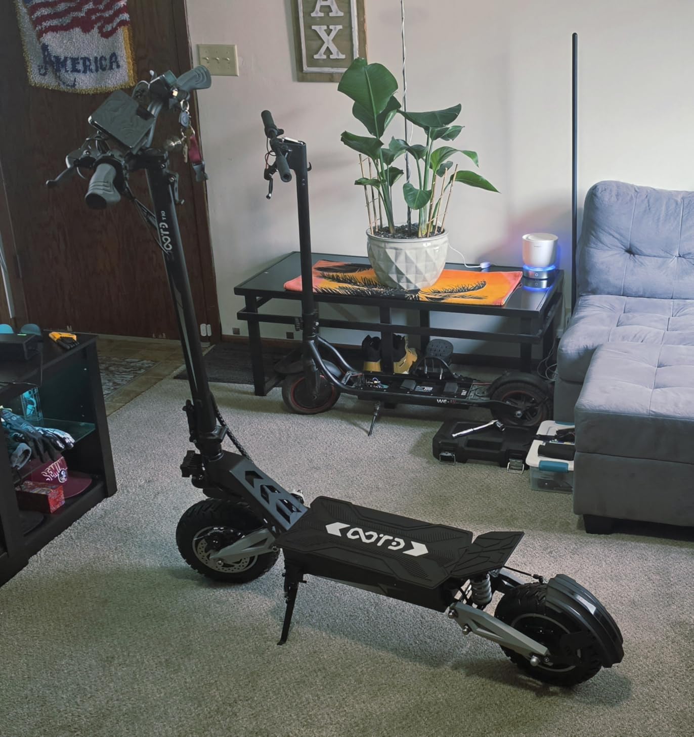 T10 Electric Scooter for Adults, 48V 18AH Battery Up to 46 Miles Long Range & Powerful Motor, 31 MPH Max Speed, 11 Inch All-Terrain Tires Folding Commuter E Scooter with Dual Suspension & LCD Display customer photo 1