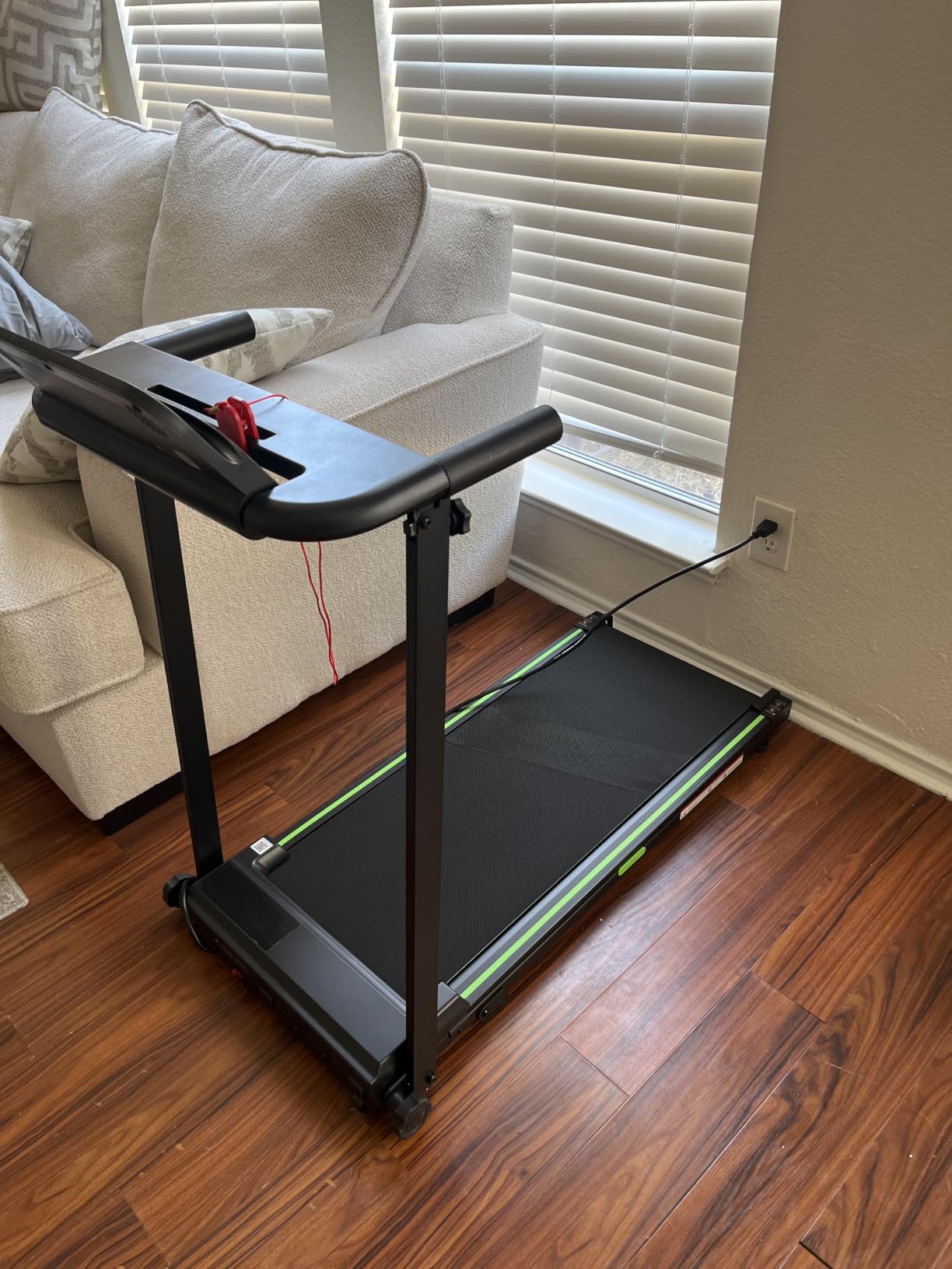 Treadmills for Home, Walking Pad with Incline, Caminadoras para Hacer Ejercicio, 0.6-6.2 MPH Portable Foldable Under Desk Caminadora, Electrica Casa Tredmill, Folding Compact Running Machine customer photo 1