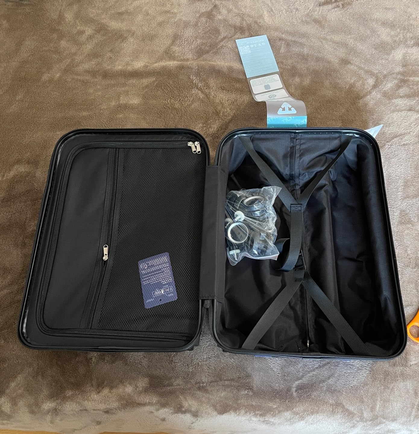TILYMOL Expandable Luggage Sets 3 Piece, Hardside Suitcase Set with TSA | Lightweight Travel Luggage with Spinner Wheel, Scratch-Resistant Suitcase for Men and Women, Blue customer photo 1