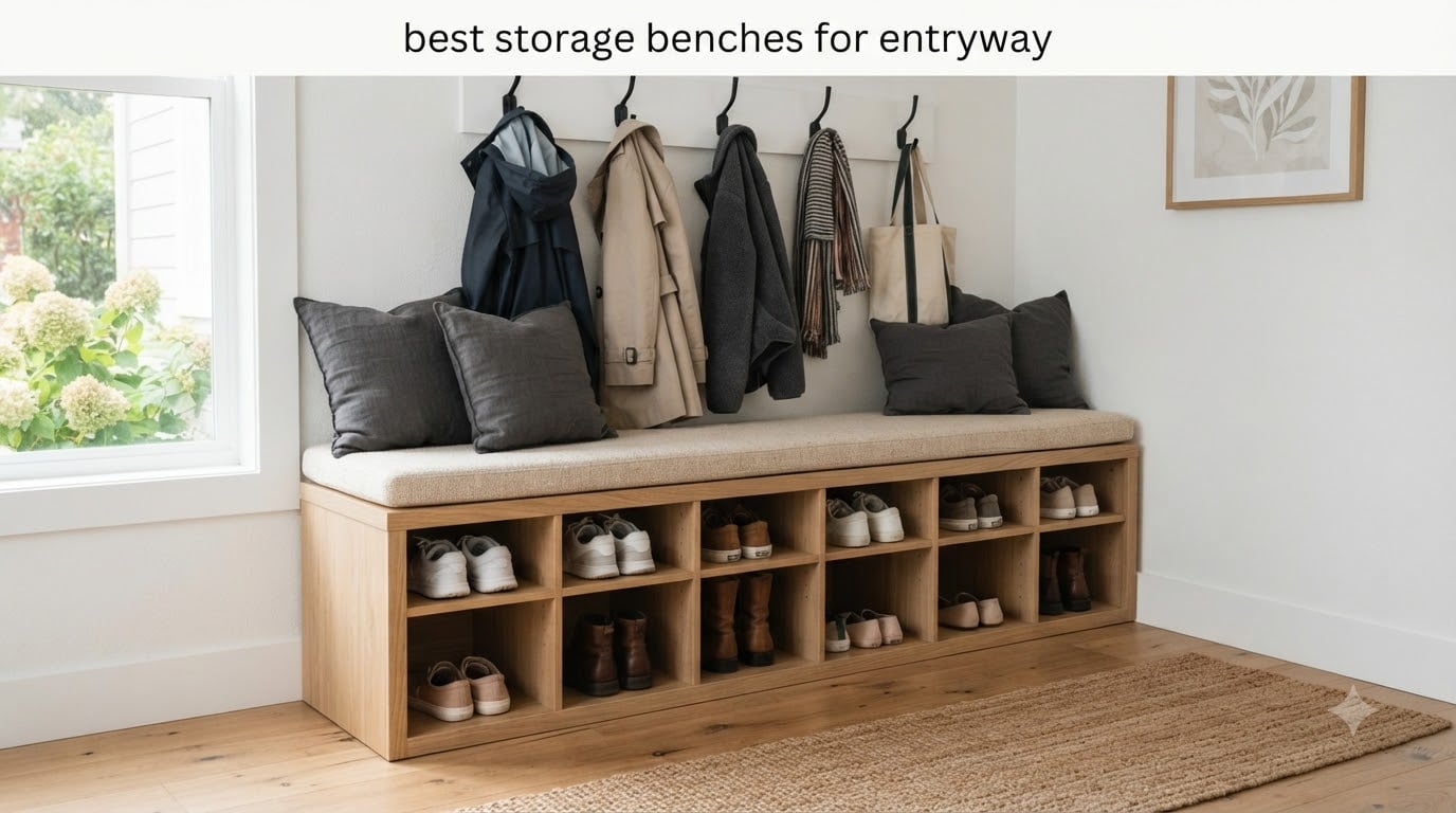 best storage benches for entryway
