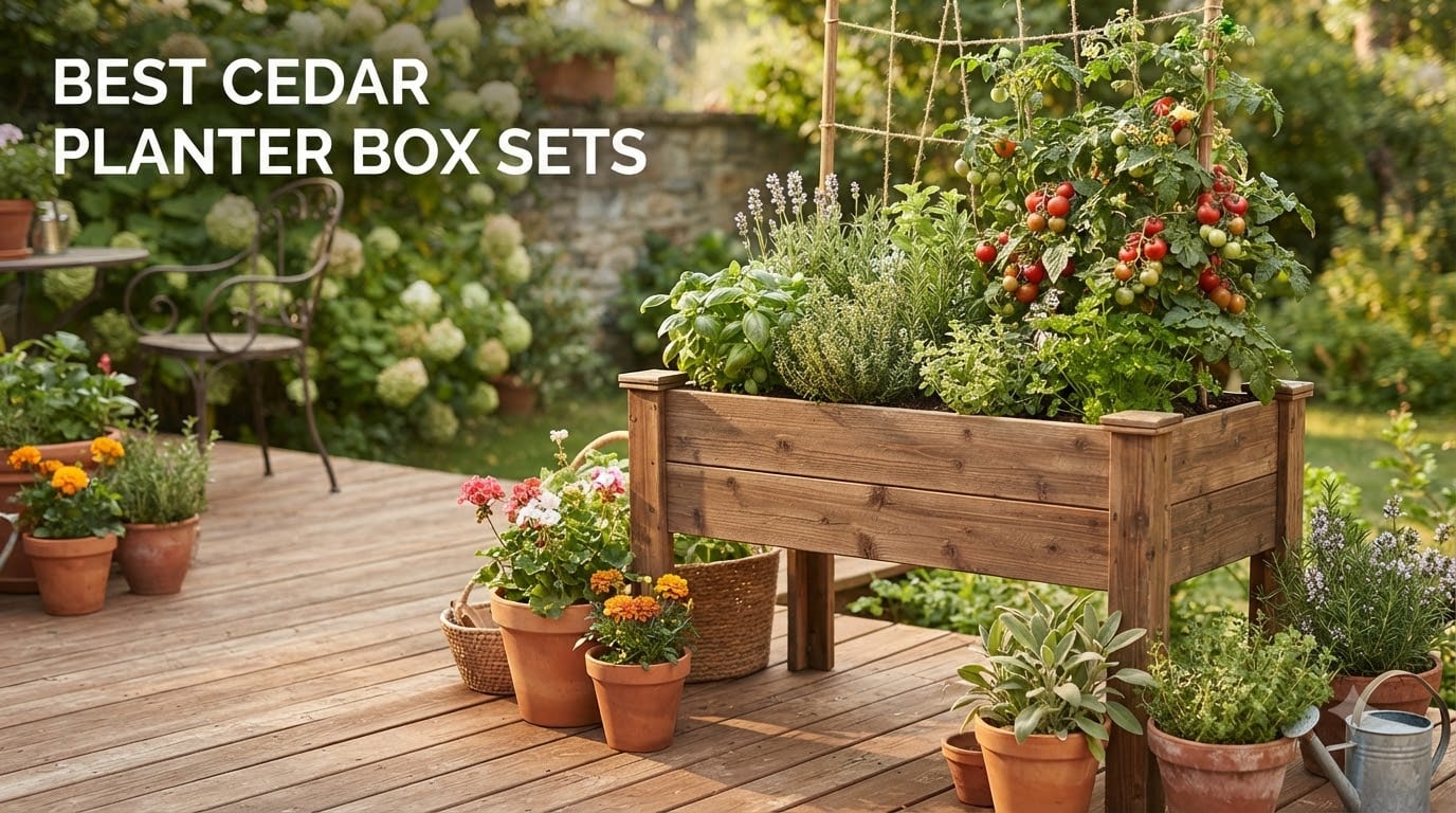 best cedar planter box sets