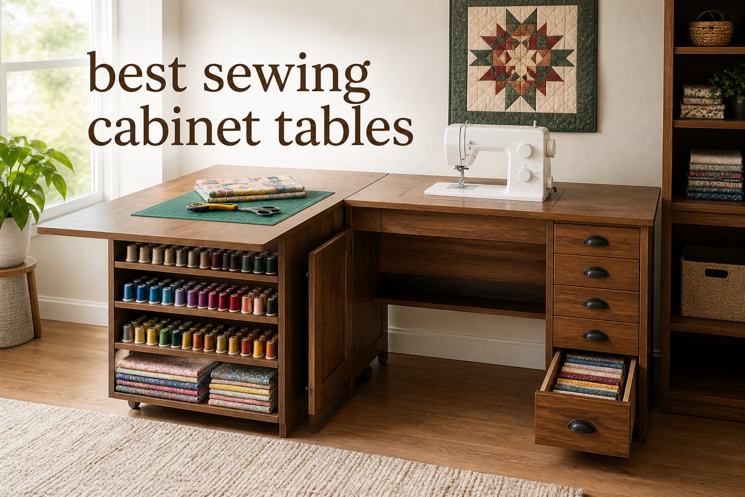 best sewing cabinet tables