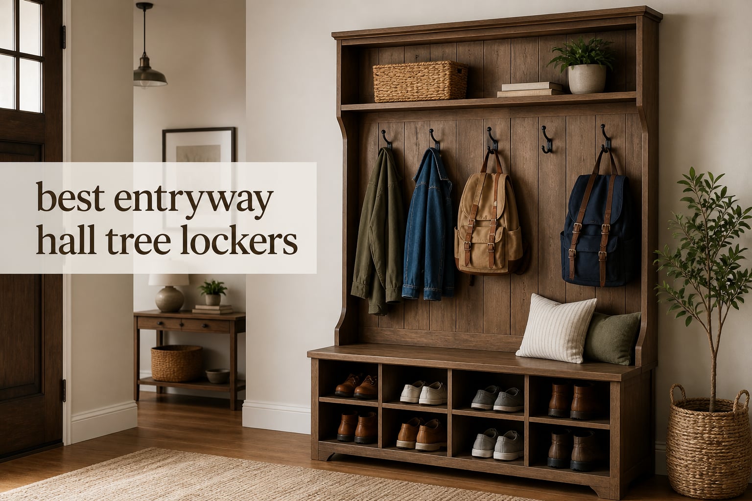 best entryway hall tree lockers