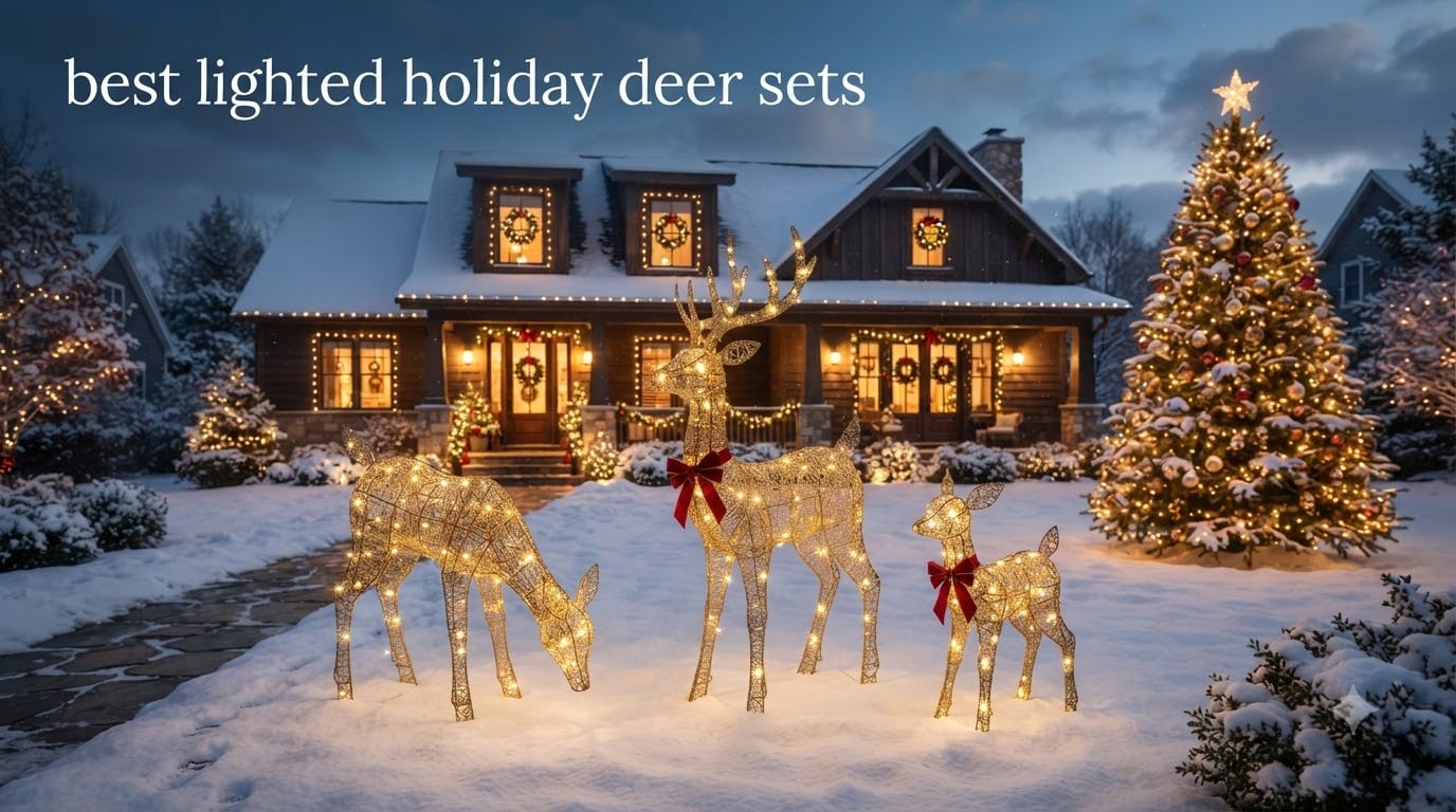 best lighted holiday deer sets