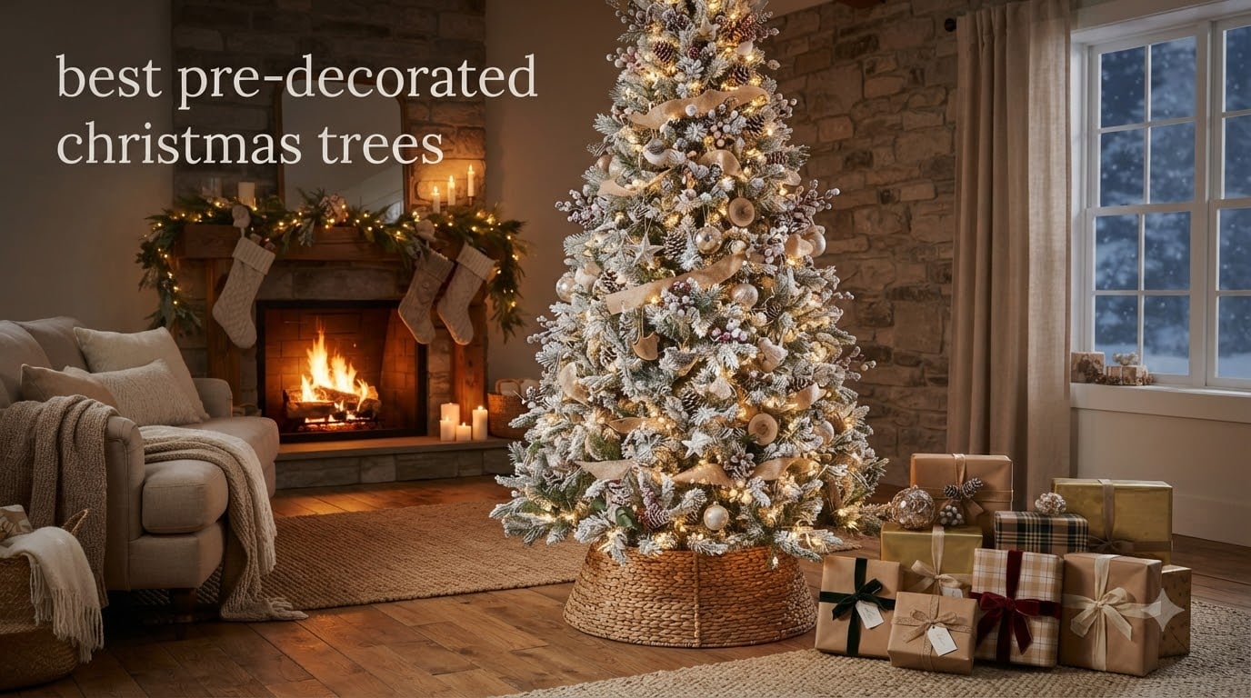 best pre-decorated christmas trees