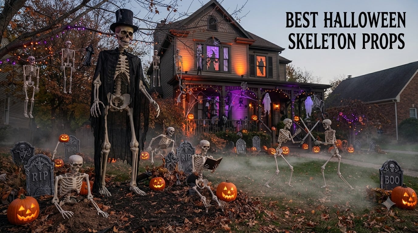 best halloween skeleton props
