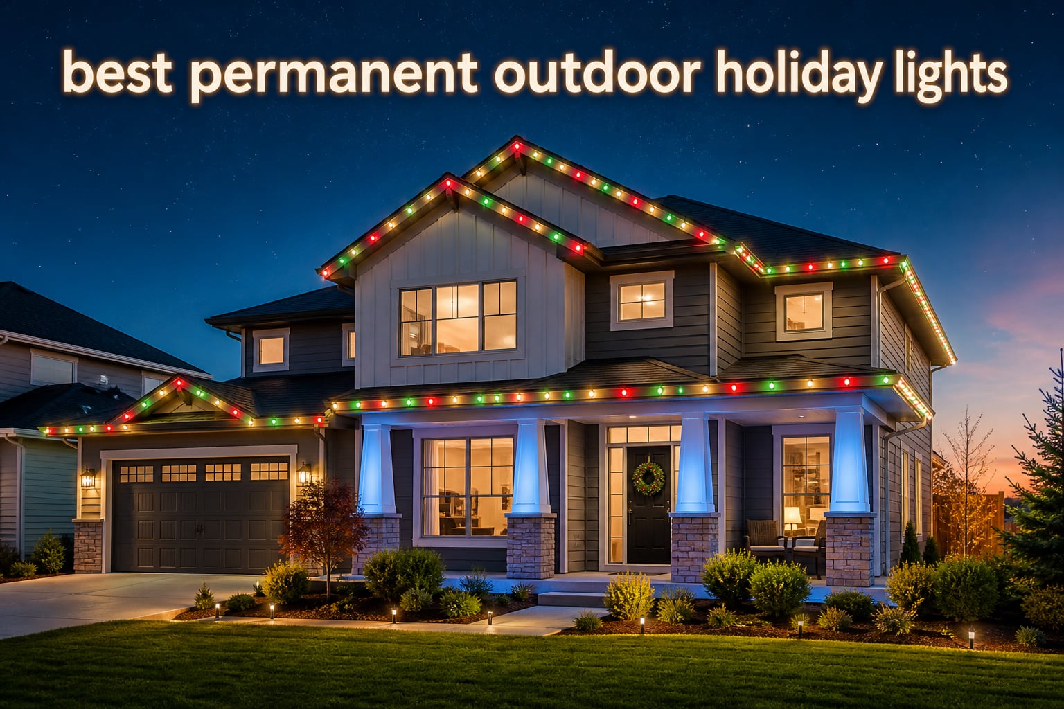 best permanent outdoor holiday lights