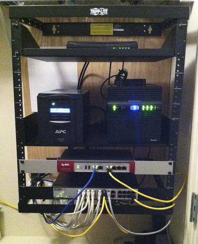 Tripp Lite 8U/12U/22U Expandable Wall-Mount 2-Post Open Frame Rack, Adjustable Network Equipment Rack, Switch Depth, 18