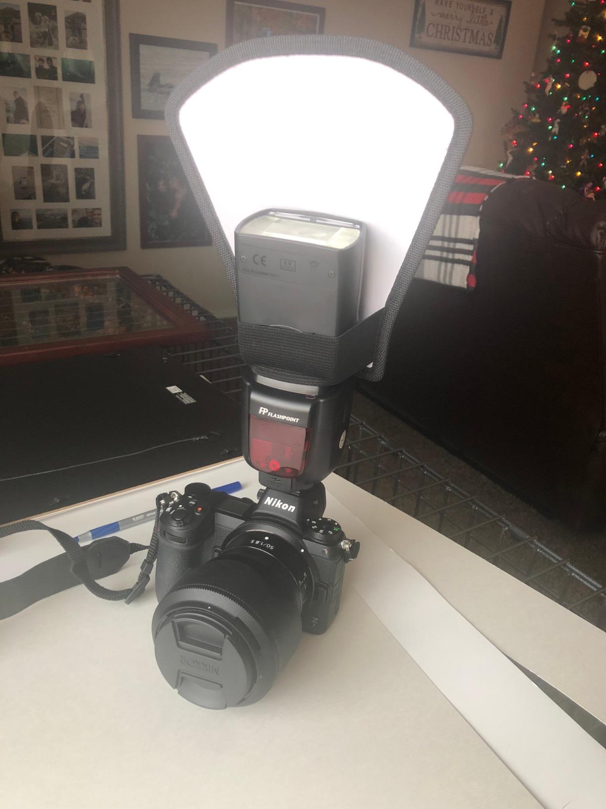 waka Flash Diffuser Reflector Kit - Bend Bounce Flash Diffuser Silver/White customer photo 1