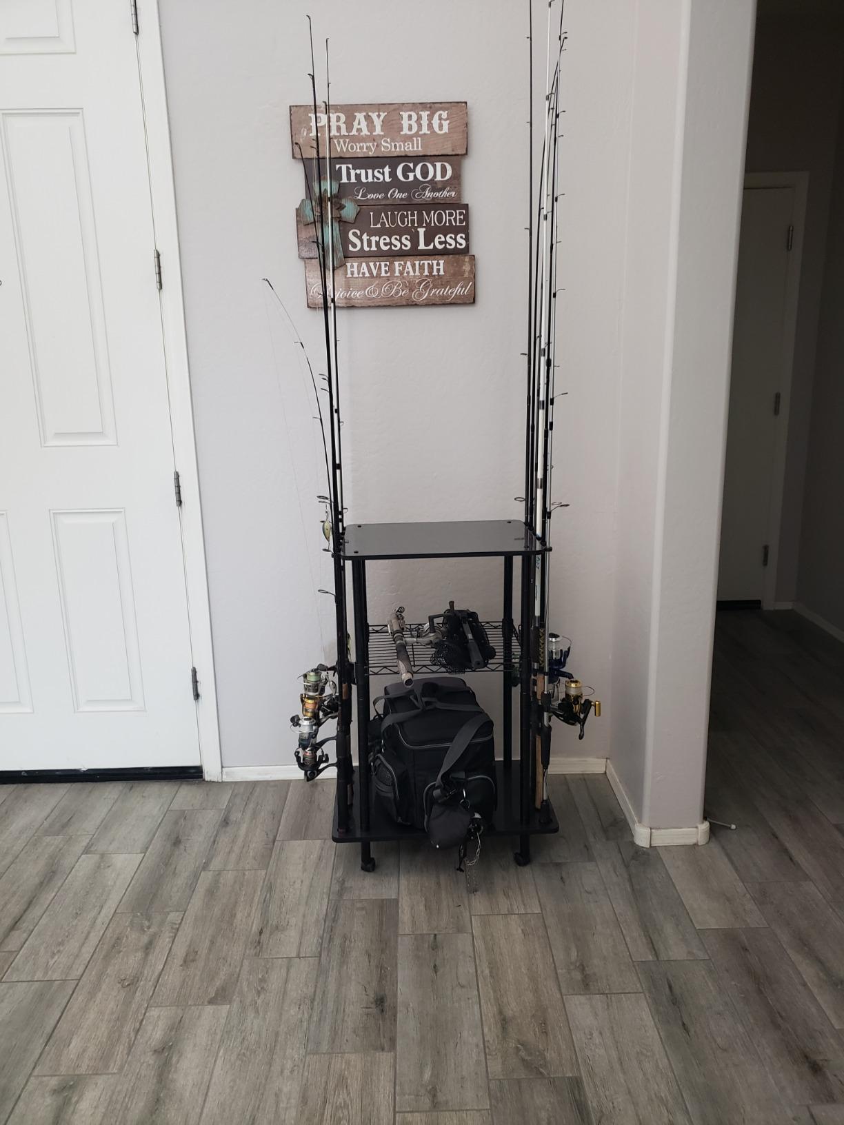 Rush Creek Creations Fishing Rod Holders for Garage W/ Lockable Wheels customer photo 2