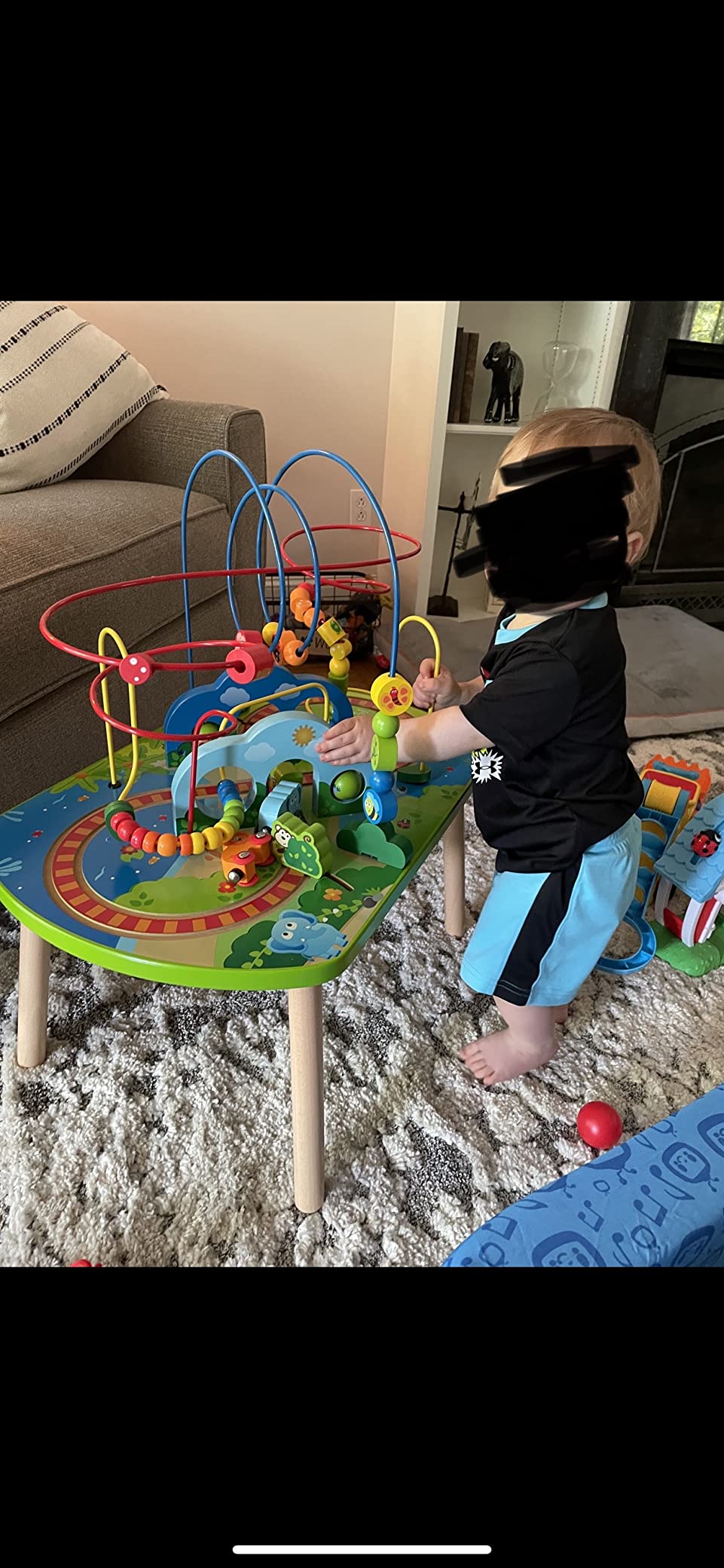 Hape Jungle Adventure Railway Table | Kids Bead Maze Puzzle Table with Accessories, African Scene Graphics, Child Sized Table for Individual and Group Play customer photo 2