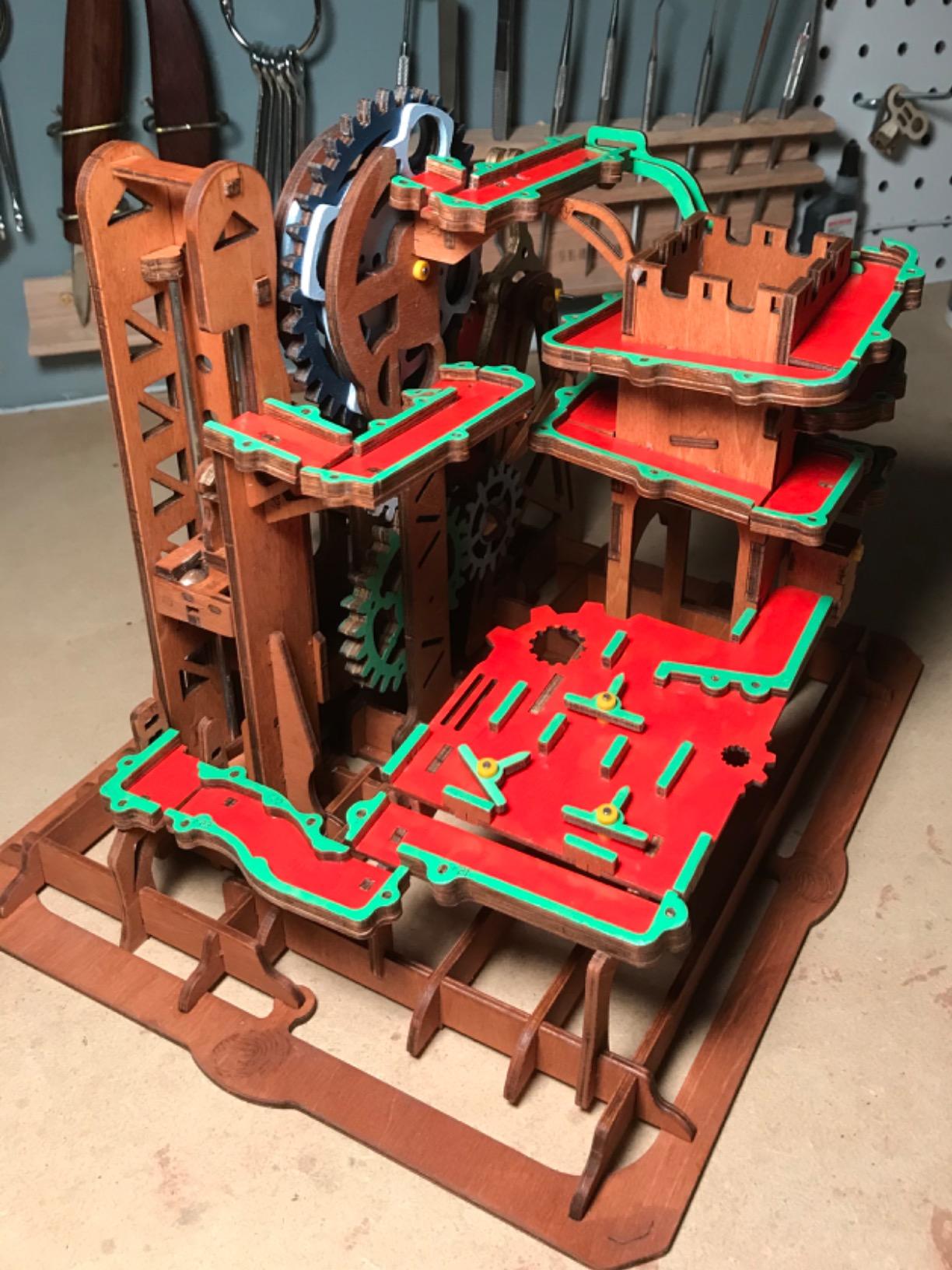 ROKR 3D Wooden Puzzle-Mechanical Model-Wooden Craft Kit-DIY Assembly Toy-Mechanical Gears Set-Brain Teaser Games-Best Gifts for Adults & Teens Age 14+(LG504-Fortress) customer photo 1