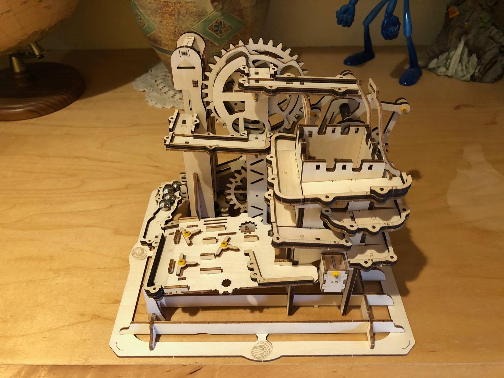 ROKR 3D Wooden Puzzle-Mechanical Model-Wooden Craft Kit-DIY Assembly Toy-Mechanical Gears Set-Brain Teaser Games-Best Gifts for Adults & Teens Age 14+(LG504-Fortress) customer photo 2