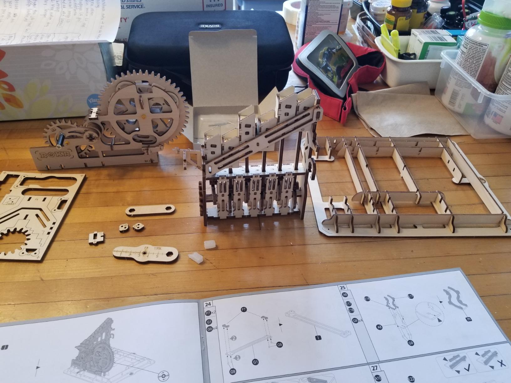 ROKR 3D Wooden Puzzles for Adults-Marble Run Model Building Kit-Wood Model Kit (LG501★Waterwheel Coaster) customer photo 2