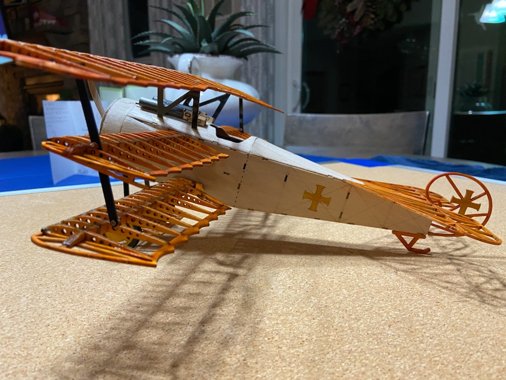 3D Wooden Puzzles DIY Fokker DR1 Triplane Model Aircraft Kit, Laser Cut Balsa Wood Model Airplane Kits to Build for Adults, WW1 Wooden Models Airplane Jigsaw Puzzles for Home Decoration Birthday Gift customer photo 2