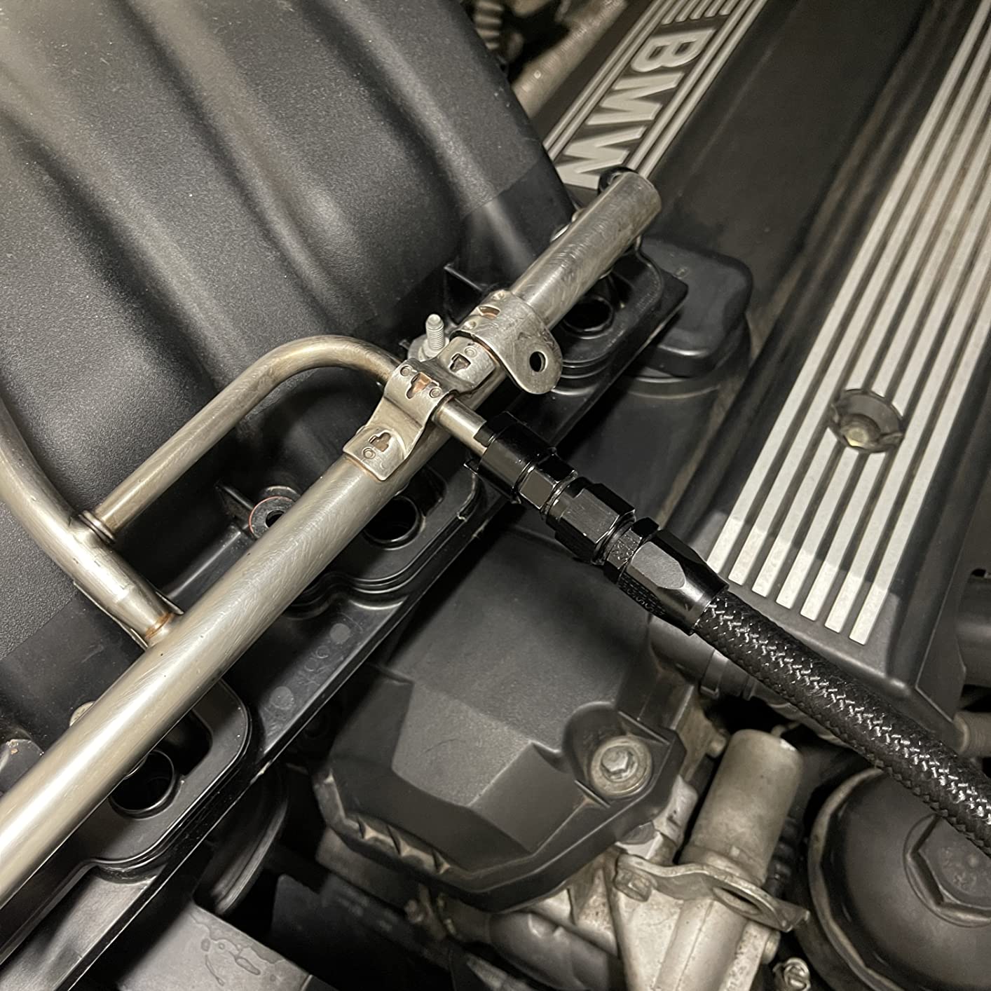 Quick Disconnect Fuel Rail Line EFI Adapter Fitting LS LS1 LS3-6 AN to 3/8