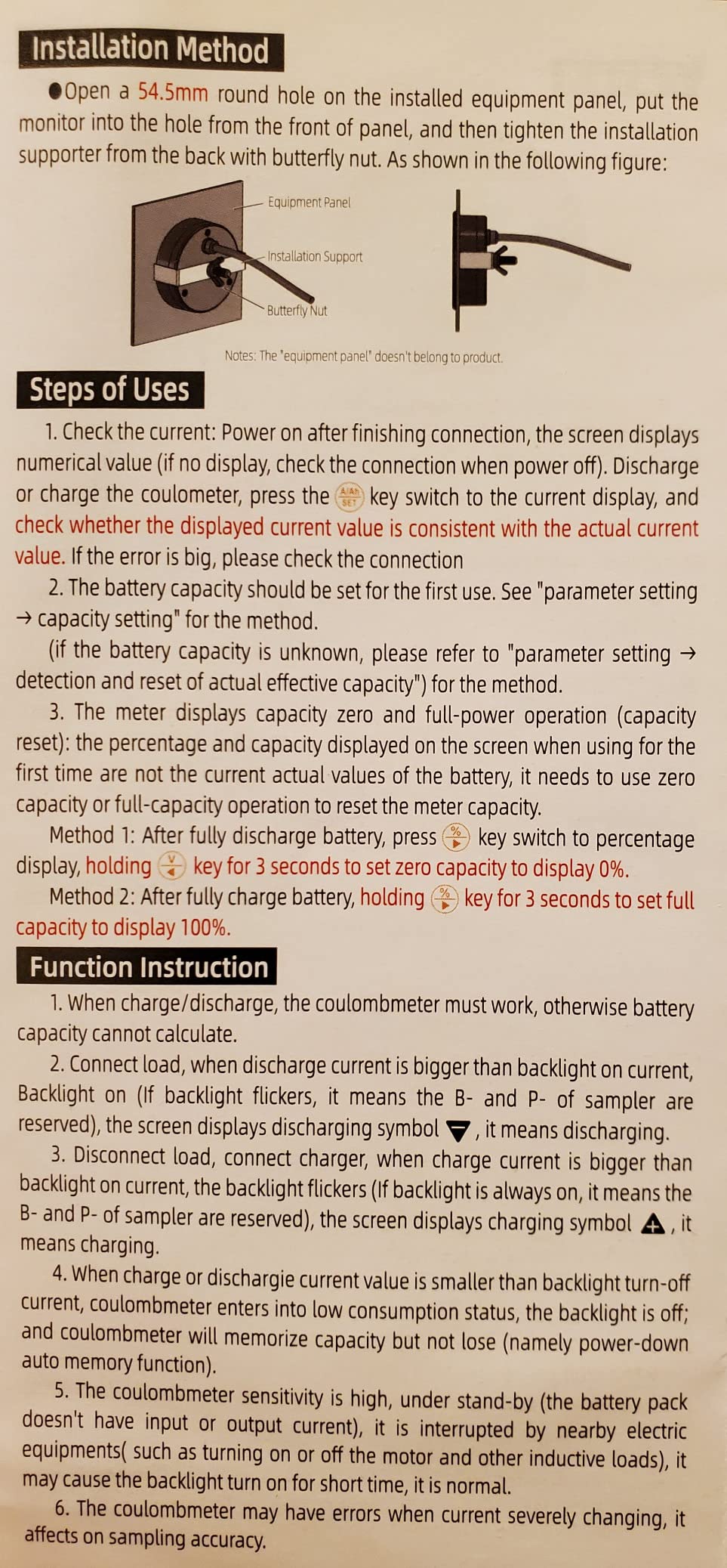 QWORK Battery Monitor Voltmeter Ammeter, Voltage Range 8V-80V and up to 500A, Voltage Current Meter with 13 ft Custom Cable customer photo 1