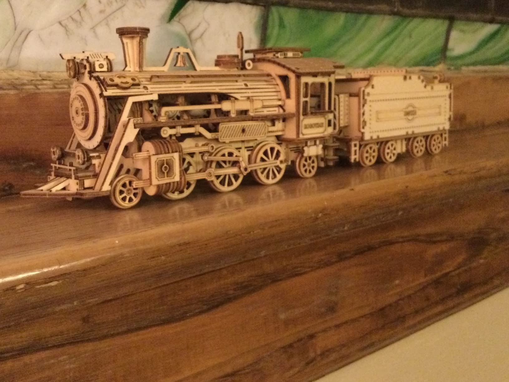 ROKR 3D Wooden Puzzle for Adults-Mechanical Train Model Kits-Brain Teaser Puzzles-Vehicle Building Kits-Unique Gift for Teens on Birthday/Christmas Day(1:80 Scale)(MC501-Prime Steam Express) customer photo 2