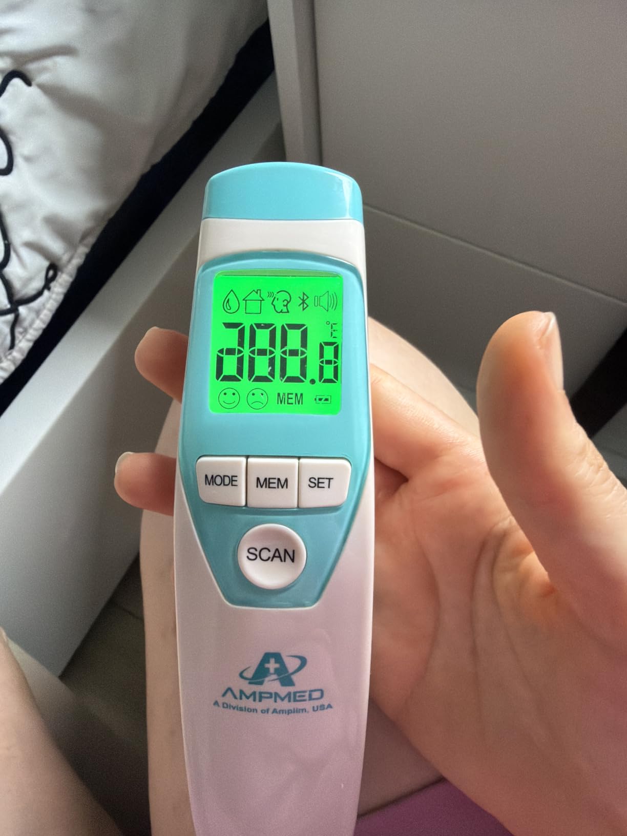 Ampmed Digital Infrared Forehead Thermometer for Adults & Kids Fever customer photo 2