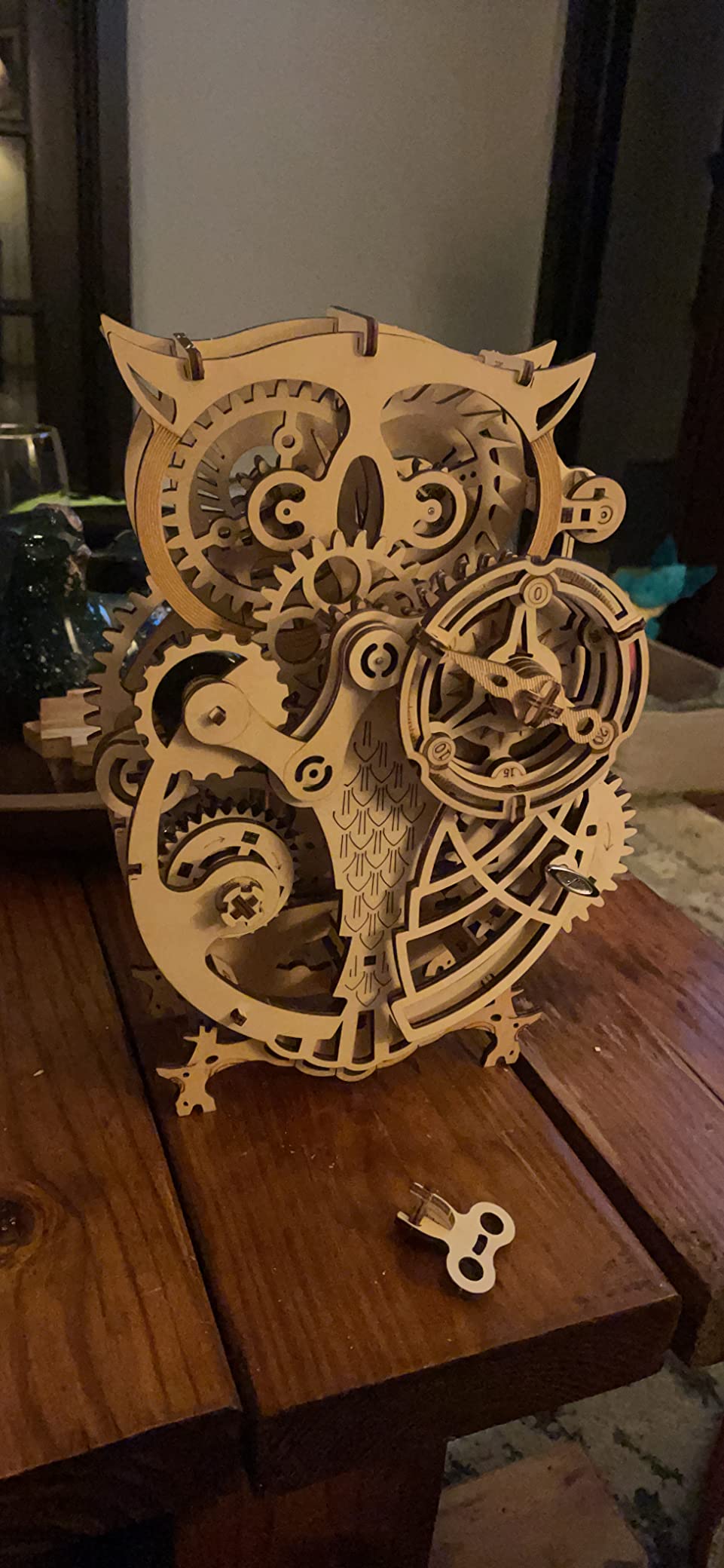 ROKR 3D Wooden Puzzles for Adults Owl Clock - Mechanical Model Building Kit DIY Hobbies for Men Women 161PCS Clock Puzzle Creative Craft Gift Home Decor for Family customer photo 1