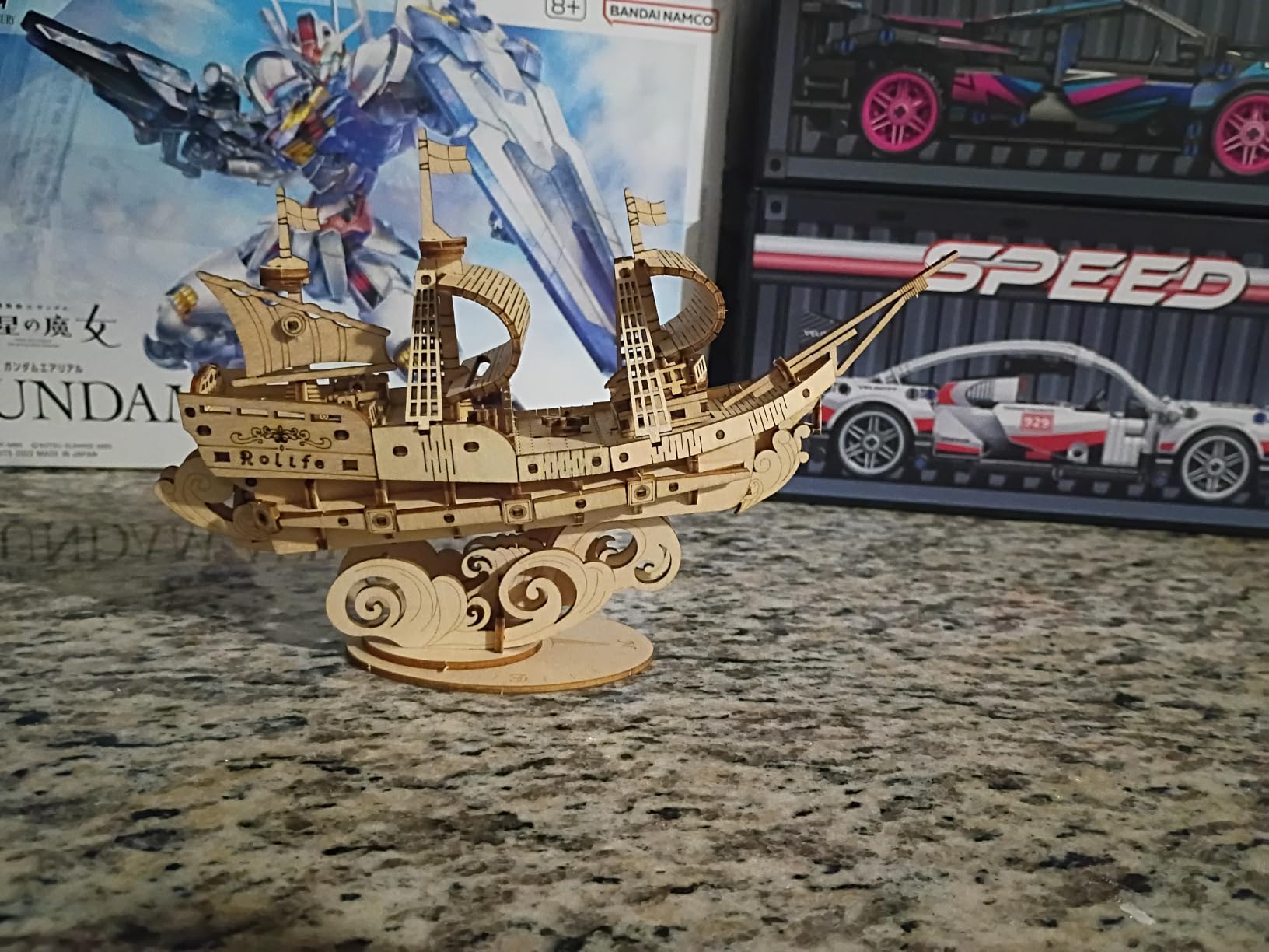 RoWood 3D Wooden Puzzle for Adults, Vintage Wooden Watercraft Model Sailboat Kit to Build, Best Gift Ideas Crafts Kit for Adults - Sailling Ship customer photo 1