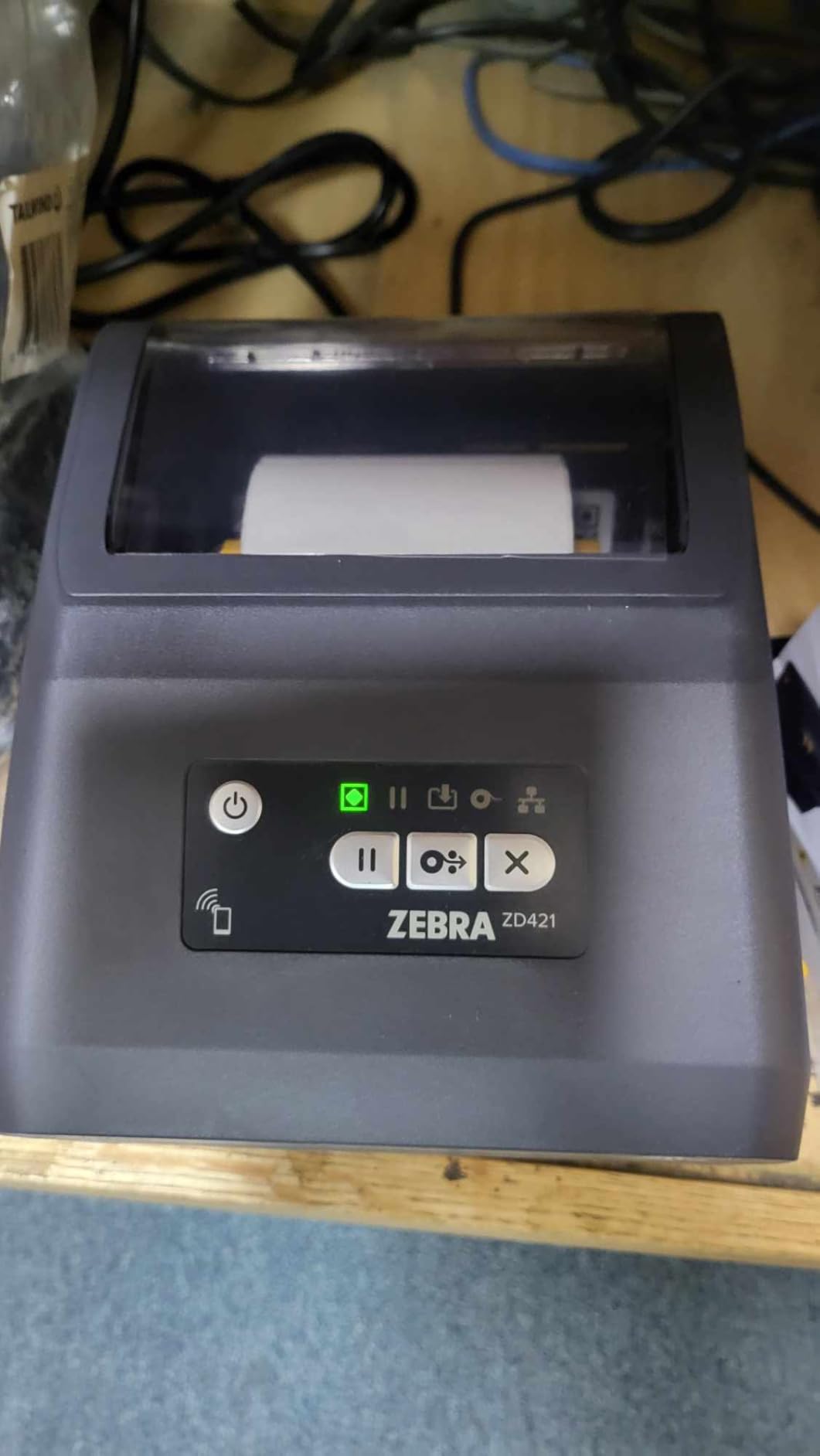 ZEBRA ZD421 Direct Thermal Desktop Printer 203 dpi Print Width 4-inch Wired USB and Ethernet Connectivity ZD4A042-D01E00EZ, No Thermal Ribbon Required customer photo 1