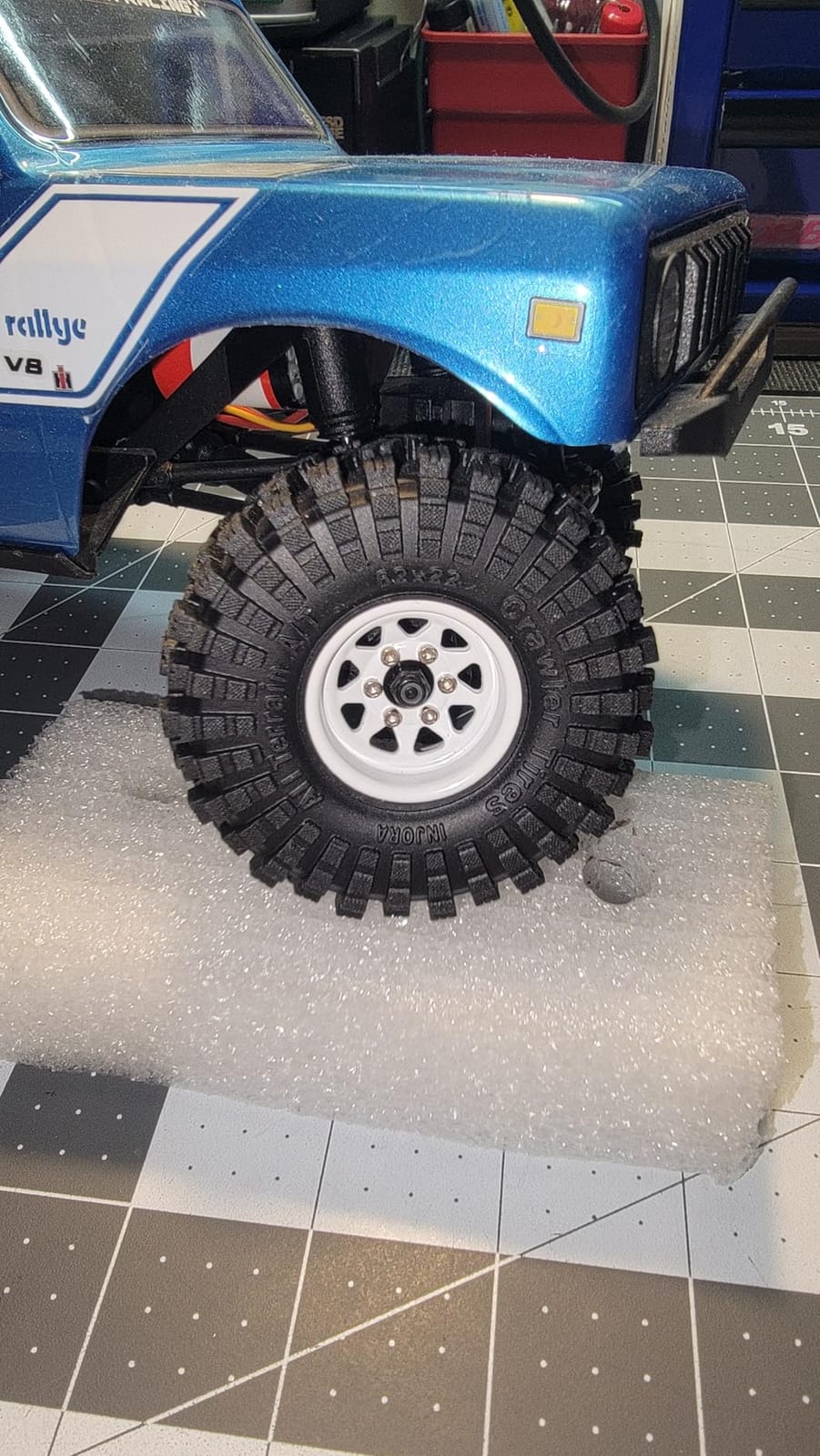INJORA -3.78mm Offset 1.0 Beadlock Wheel Tires Set for 1/18 1/24 RC Crawler customer photo 2