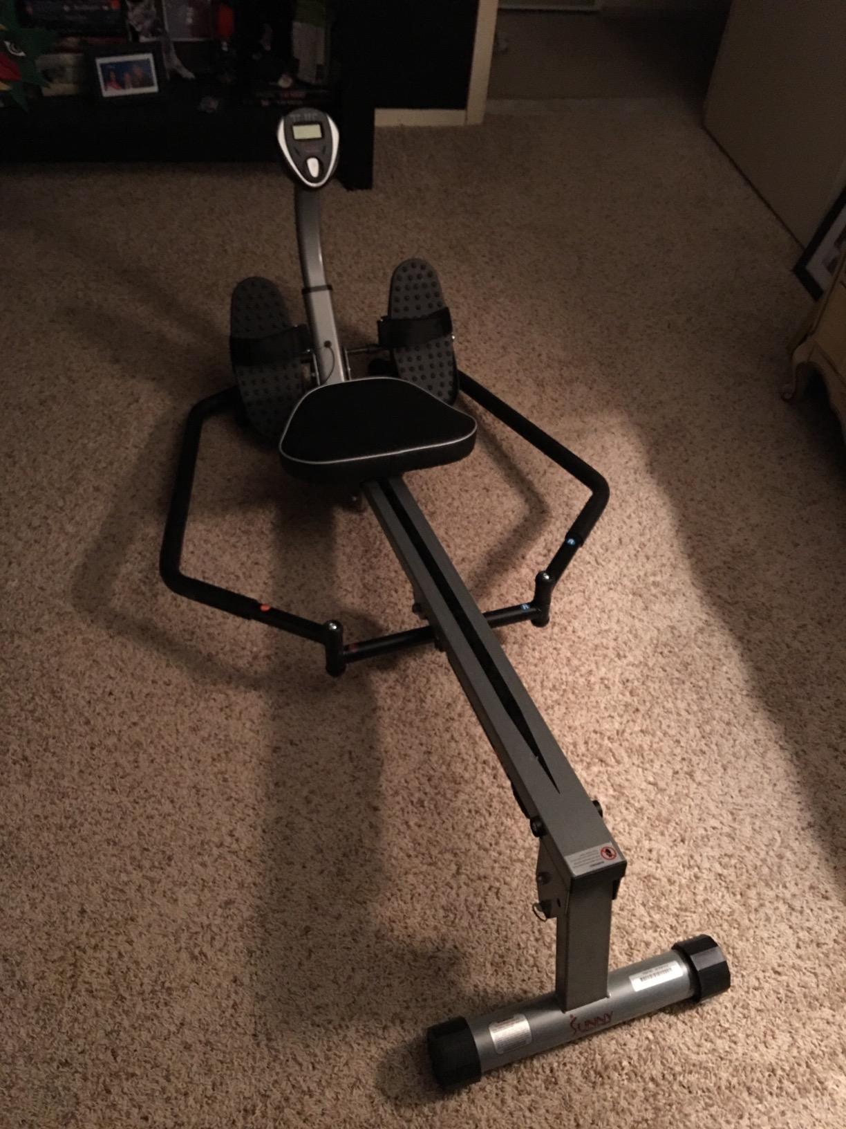 Sunny Health & Fitness Smart 360° Dual-Function Magnetic Rowing Machine, Full-Motion Workout with 51-Inch Extended Rail, Total-Body Training for Home, Free SunnyFit APP Connection customer photo 1