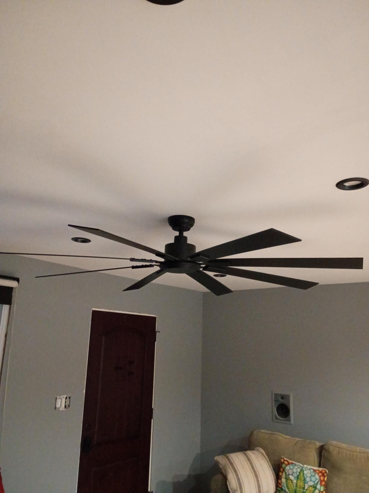ZMISHIBO 72 Inch Ceiling Fan No Light with Remote Control, 8 Blades customer photo 1