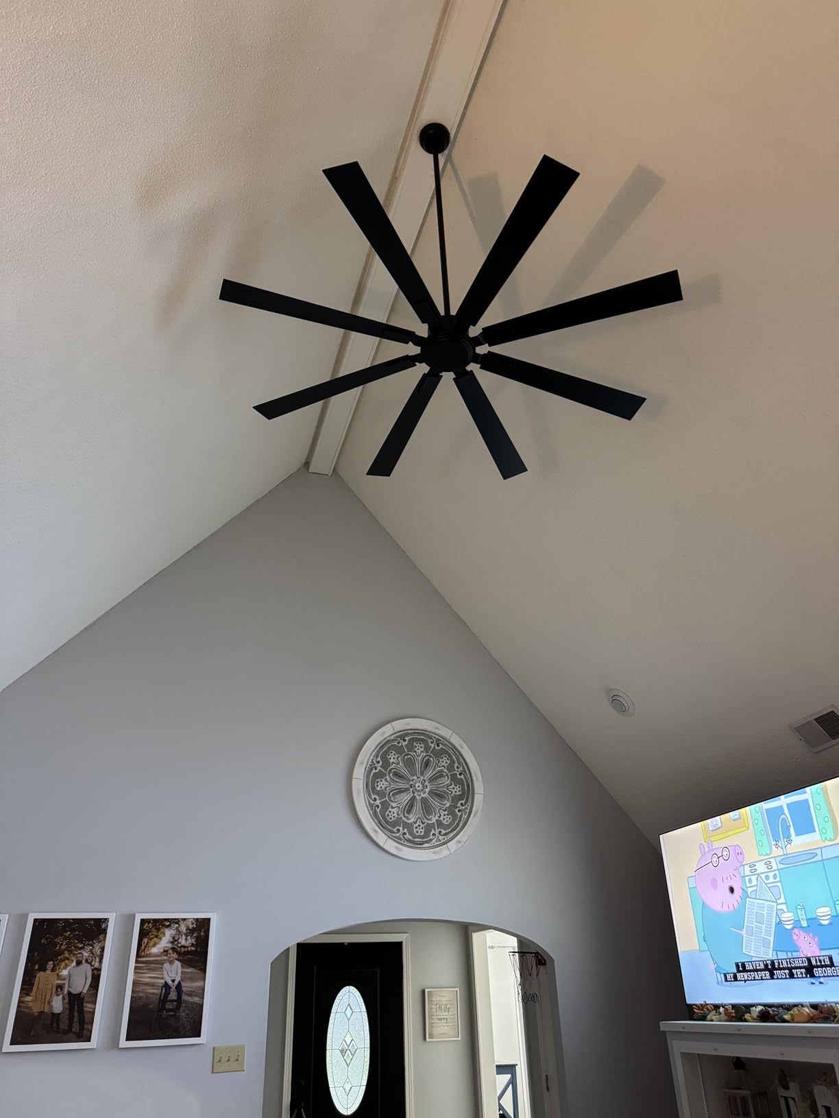 ZMISHIBO 72 Inch Ceiling Fan No Light with Remote Control, 8 Blades customer photo 2