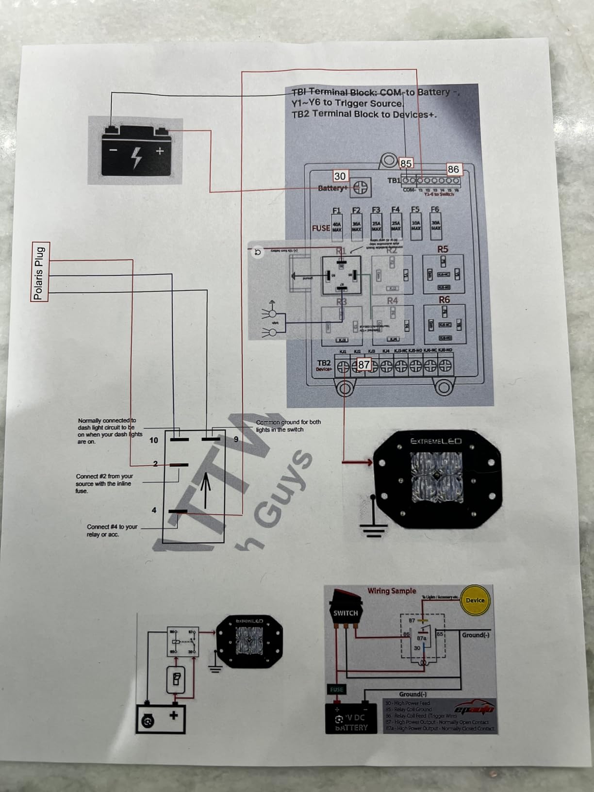 Joinfworld Relay Box Fuse Relay Box 12V Automotive Universal Fuse Panel with 6 Way Relays and 14 x ATC/ATO Blade Fuses 12 Volt Fuse Box Waterproof with Led Light and Relay Module customer photo 2