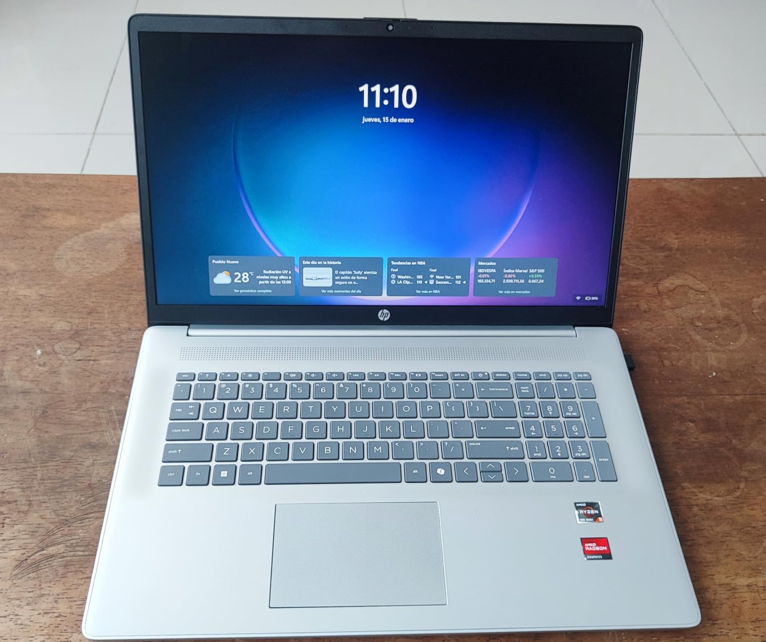 HP 17.3 inch Laptop, HD+ Display, AMD Ryzen 5 7520U, 16 GB RAM, 512 GB SSD, AMD Radeon Graphics, Windows 11 Home, Natural Silver, 17-cp2199nr customer photo 1
