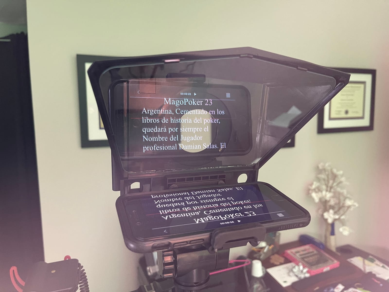 Desview P15 Teleprompter,15 inch Aluminum Alloy Liftable Teleprompter, High Display Glass, Compatible with iPad Tablet Phone DSLR Camera, No Assembly, Carry Case Included, Great for Video Making customer photo 2