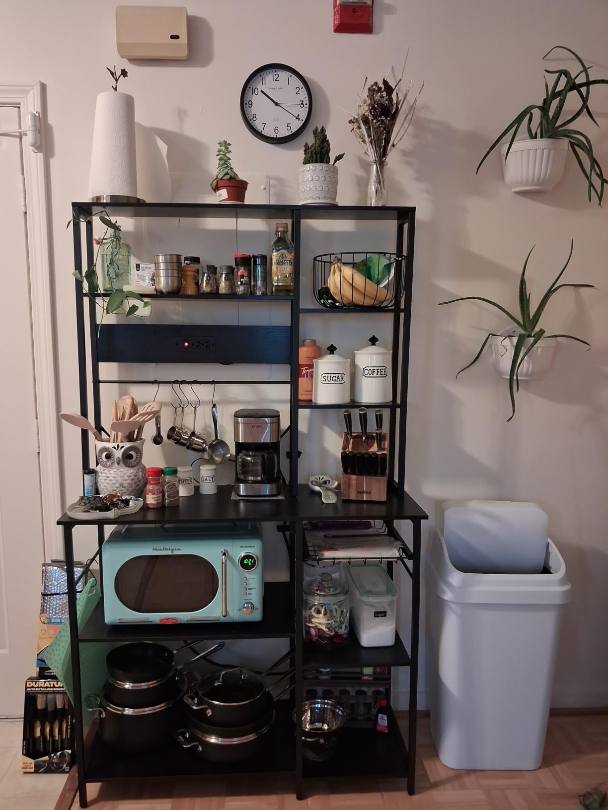 SUPERJARE Large Bakers Rack with Power Outlets, 47.2 Inches Microwave Stand customer photo 2