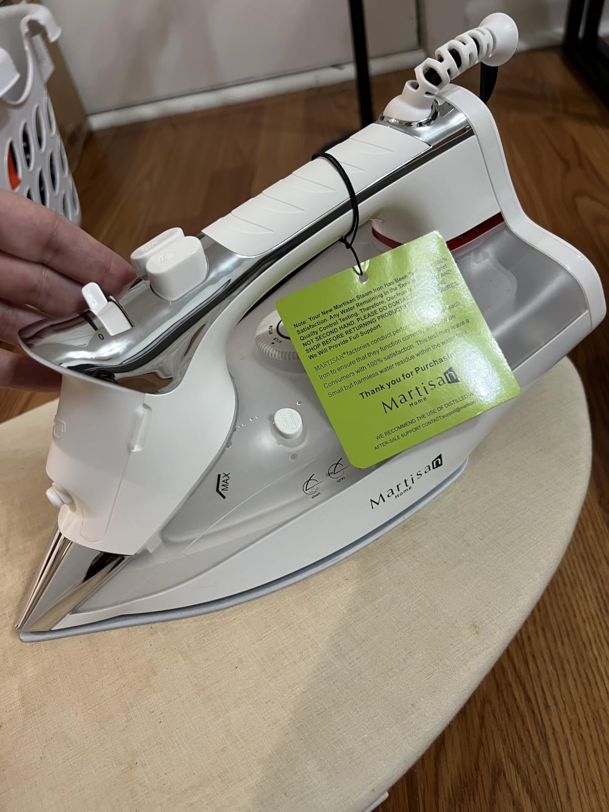 Martisan Steam Generator Iron for Clothes, LED Steam Station, 1800W Power, 8 Bar Max Pressure, 1.9L Water Tank, 550g/min Steam Burst, Auto Off, Ceramic Soleplate, Fast Wrinkle Removal, Purple customer photo 2