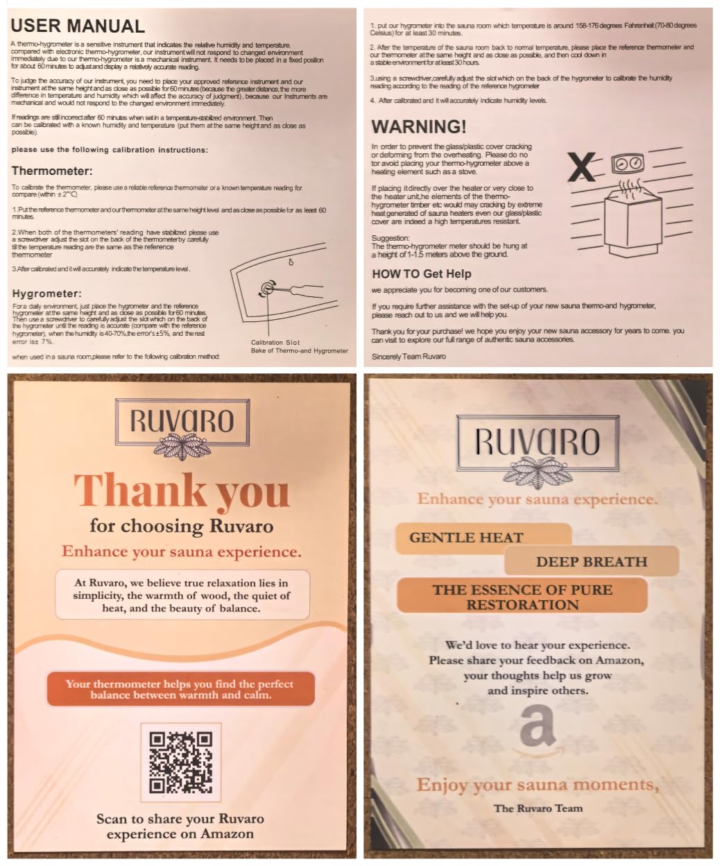Sauna Thermometer Hygrometer – Cedar Temperature & Humidity Gauge customer photo 1