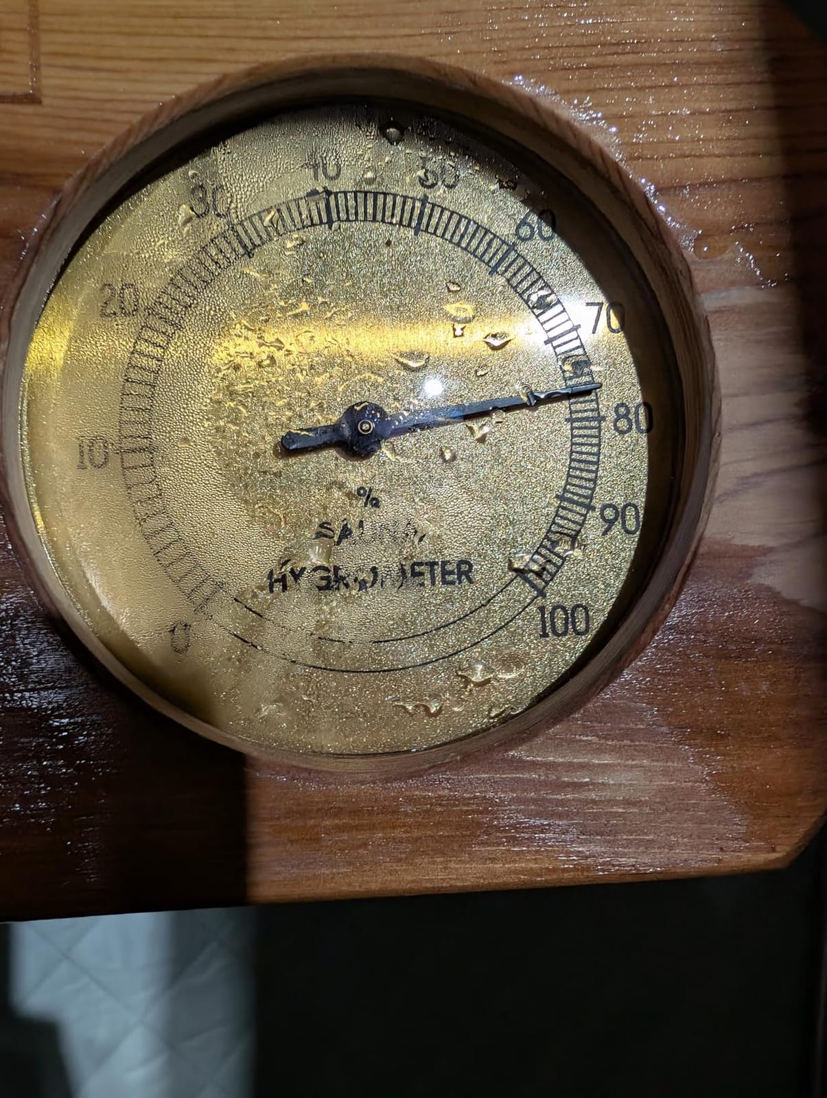 Sauna Thermometer Hygrometer – Cedar Temperature & Humidity Gauge customer photo 2